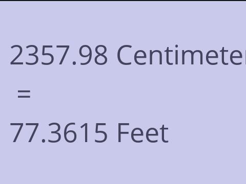 2357.98 CM TO FEET