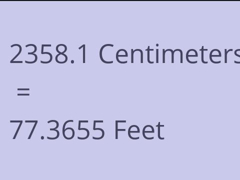 2358.1 CM TO FEET