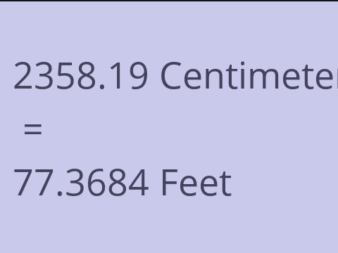 2358.19 CM TO FEET