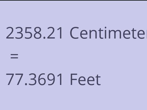 2358.21 CM TO FEET