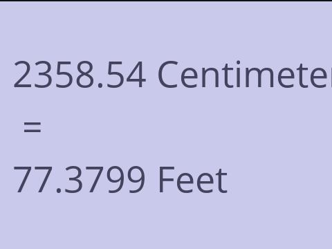 2358.54 CM TO FEET