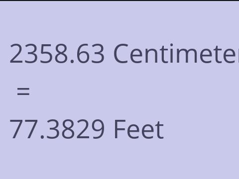 2358.63 CM TO FEET