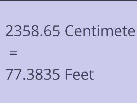 2358.65 CM TO FEET