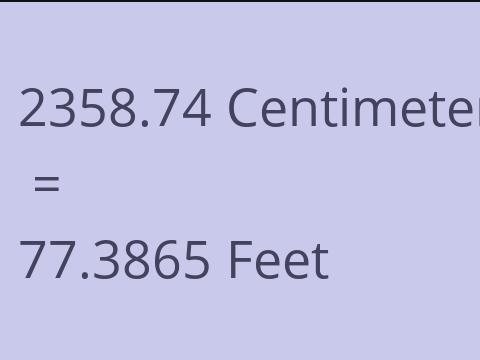 2358.74 CM TO FEET