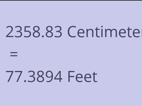 2358.83 CM TO FEET