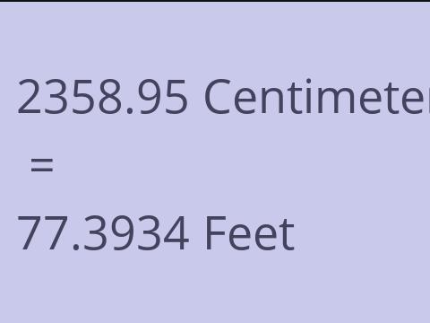 2358.95 CM TO FEET