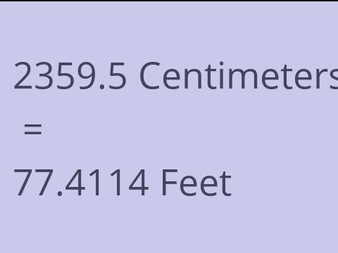 2359.5 CM TO FEET