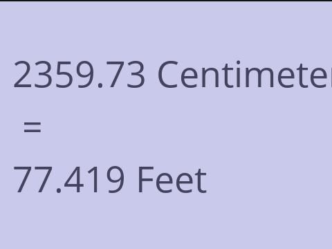 2359.73 CM TO FEET