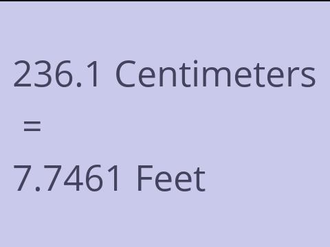 236.1 CM TO FEET