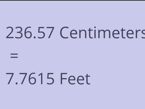 236.57 CM TO FEET