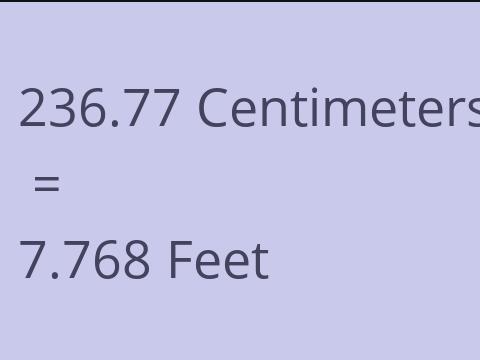 236.77 CM TO FEET