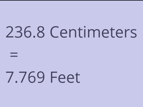 236.8 CM TO FEET