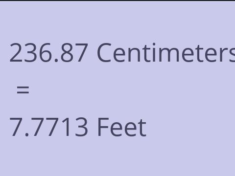 236.87 CM TO FEET