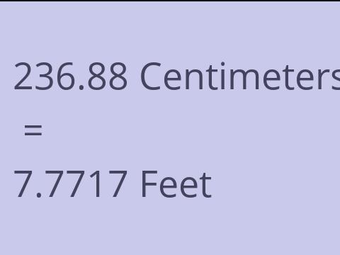 236.88 CM TO FEET