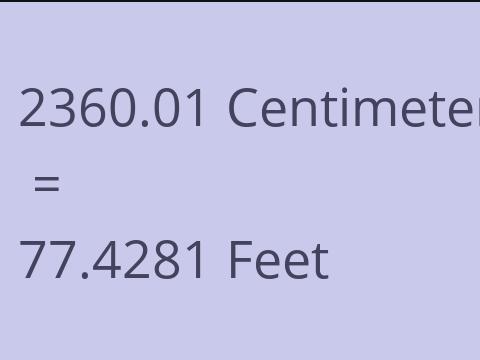 2360.01 CM TO FEET