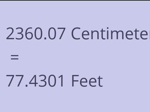 2360.07 CM TO FEET