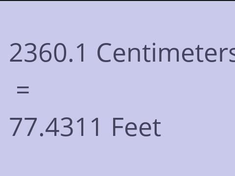 2360.1 CM TO FEET