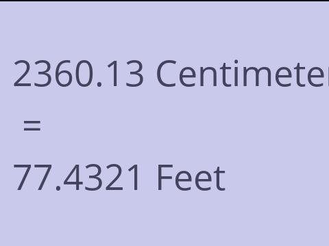 2360.13 CM TO FEET