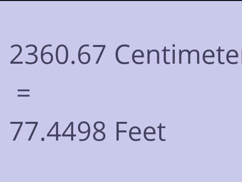 2360.67 CM TO FEET