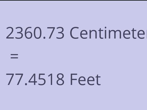 2360.73 CM TO FEET