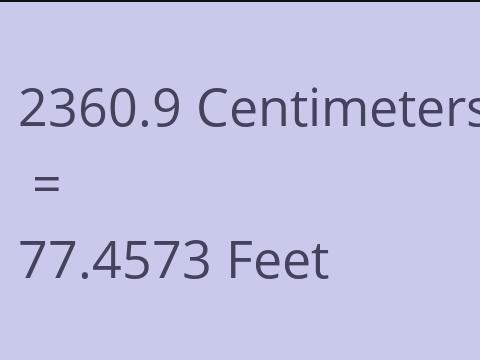 2360.9 CM TO FEET