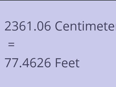2361.06 CM TO FEET