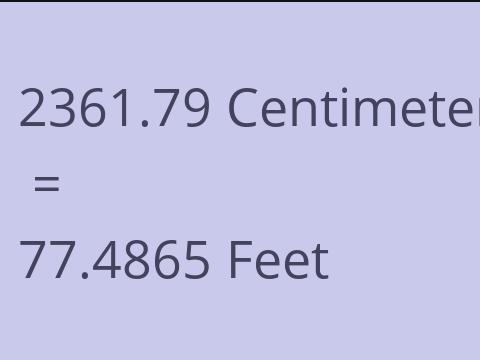 2361.79 CM TO FEET