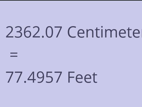 2362.07 CM TO FEET