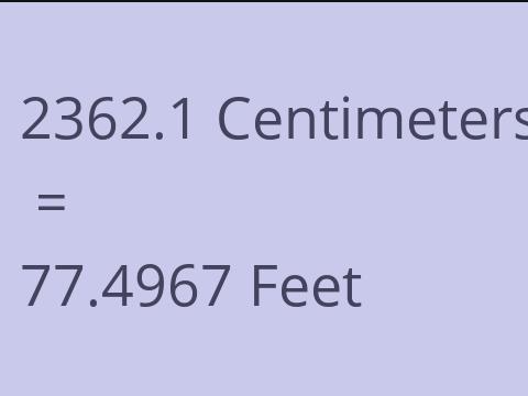 2362.1 CM TO FEET