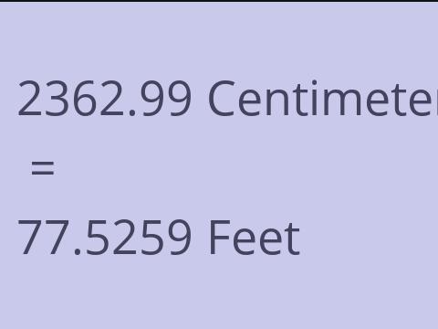 2362.99 CM TO FEET