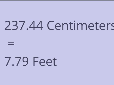 237.44 CM TO FEET