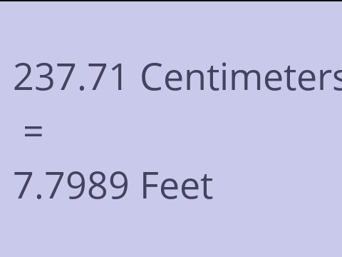 237.71 CM TO FEET