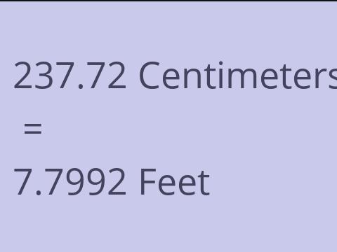 237.72 CM TO FEET