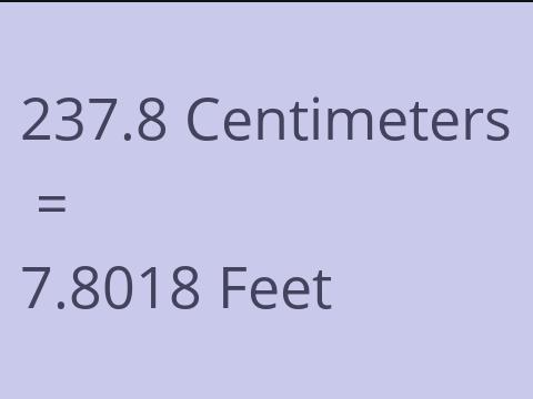 237.8 CM TO FEET