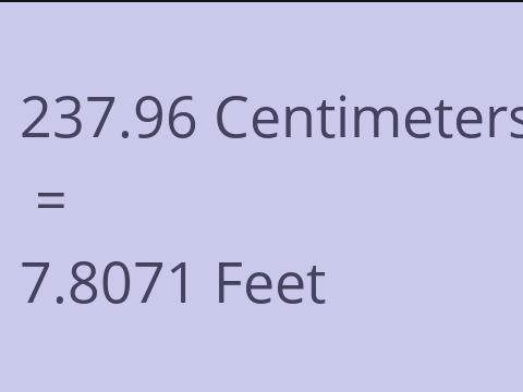 237.96 CM TO FEET