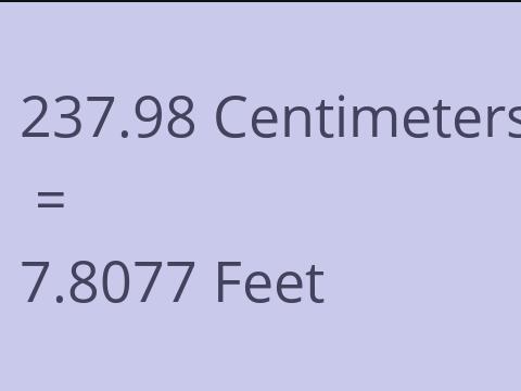 237.98 CM TO FEET