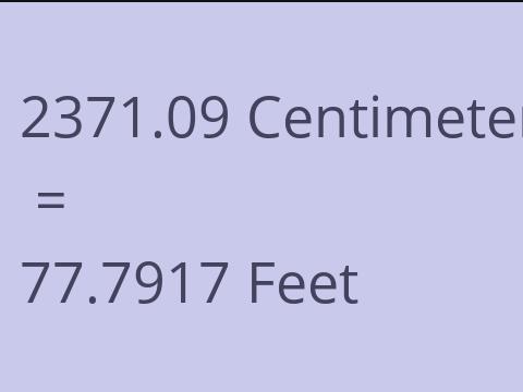 2371.09 CM TO FEET