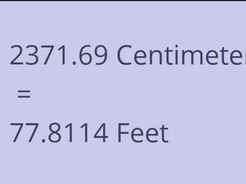 2371.69 CM TO FEET