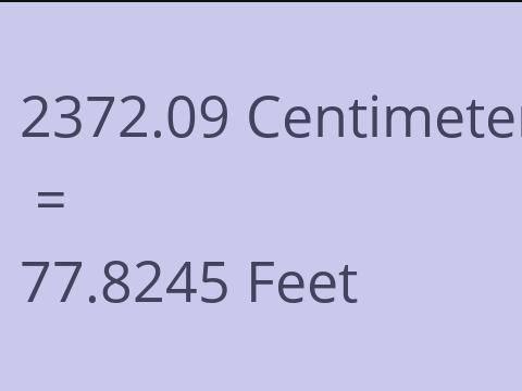 2372.09 CM TO FEET