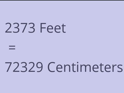 2373 FEET TO CM