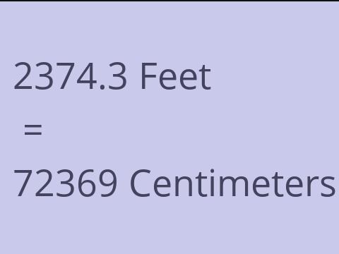 2374.3 FEET TO CM