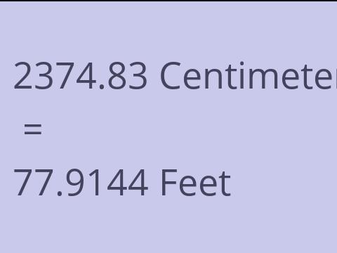 2374.83 CM TO FEET