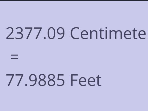 2377.09 CM TO FEET