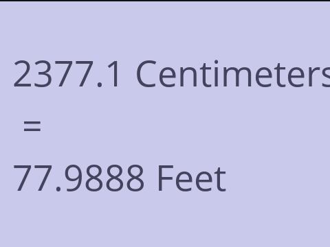 2377.1 CM TO FEET