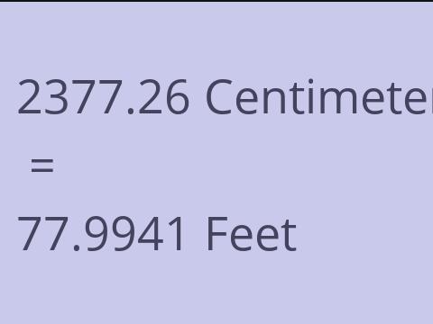 2377.26 CM TO FEET