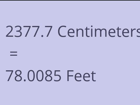 2377.7 CM TO FEET