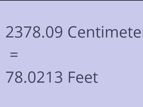 2378.09 CM TO FEET