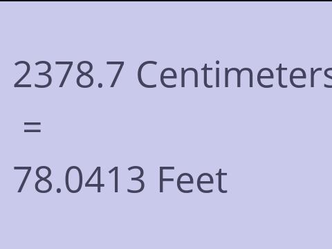 2378.7 CM TO FEET