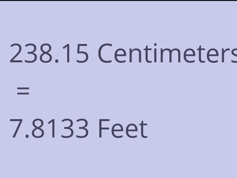 238.15 CM TO FEET