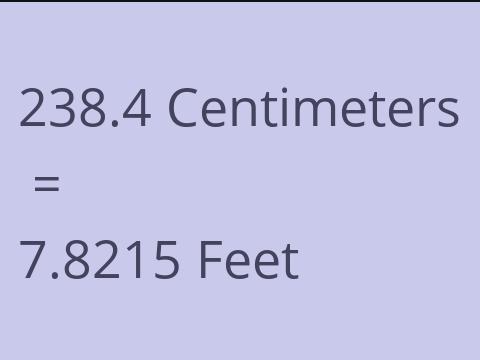 238.4 CM TO FEET